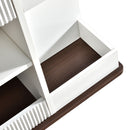 Adjustable End Table With Wheels, 360°Rotating Top And Storage Space by HouseOfZazla