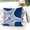 Seastar Starfish Pillow With Hidden Zipper (Set of 2) - Indigo by HouseOfZazla