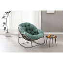Indoor / Outdoor Oversized Wicker Egg Rocker Chair - Light Green by HouseOfZazla