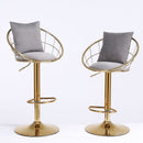 Unique Design Bar Chair, 360 Degree Rotation, Adjustable Height, Suitable For Dining Room And Bar by HouseOfZazla
