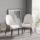 Modern Sponge-Filled Dining Chair, Solid Wood Metal Legs, Suitable For Restaurants, Living Rooms And Rooms (Set of 2) by HouseOfZazla