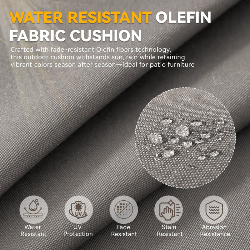 6" Thick Outdoor Chair Cushion Set - Gray, photo 4 of 7