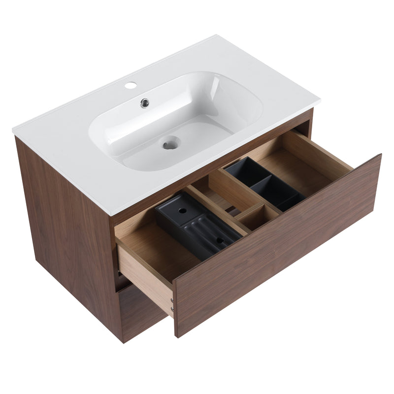 30" Bathroom Vanity With Gel Basin Top (G-BNO)