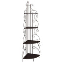 4 Shelf Corner Bookcase - Cappuccino
