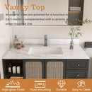 Bianco Carrara Venato Marble Vanity Top With Pre Drilled Faucet Hole And Undermount Sink by HouseOfZazla