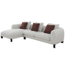Mardi - Sectional Sofa With 6 Pillows - Maroon & Beige Tweed by Unique Piece Furniture