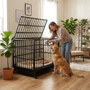48 Inch Heavy Duty Indestructible Dog Crate with Wheels