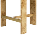 Vavona - Burl Upholstered Barrel Back Counter Height Bar Stool - Polar Off White by HouseOfZazla