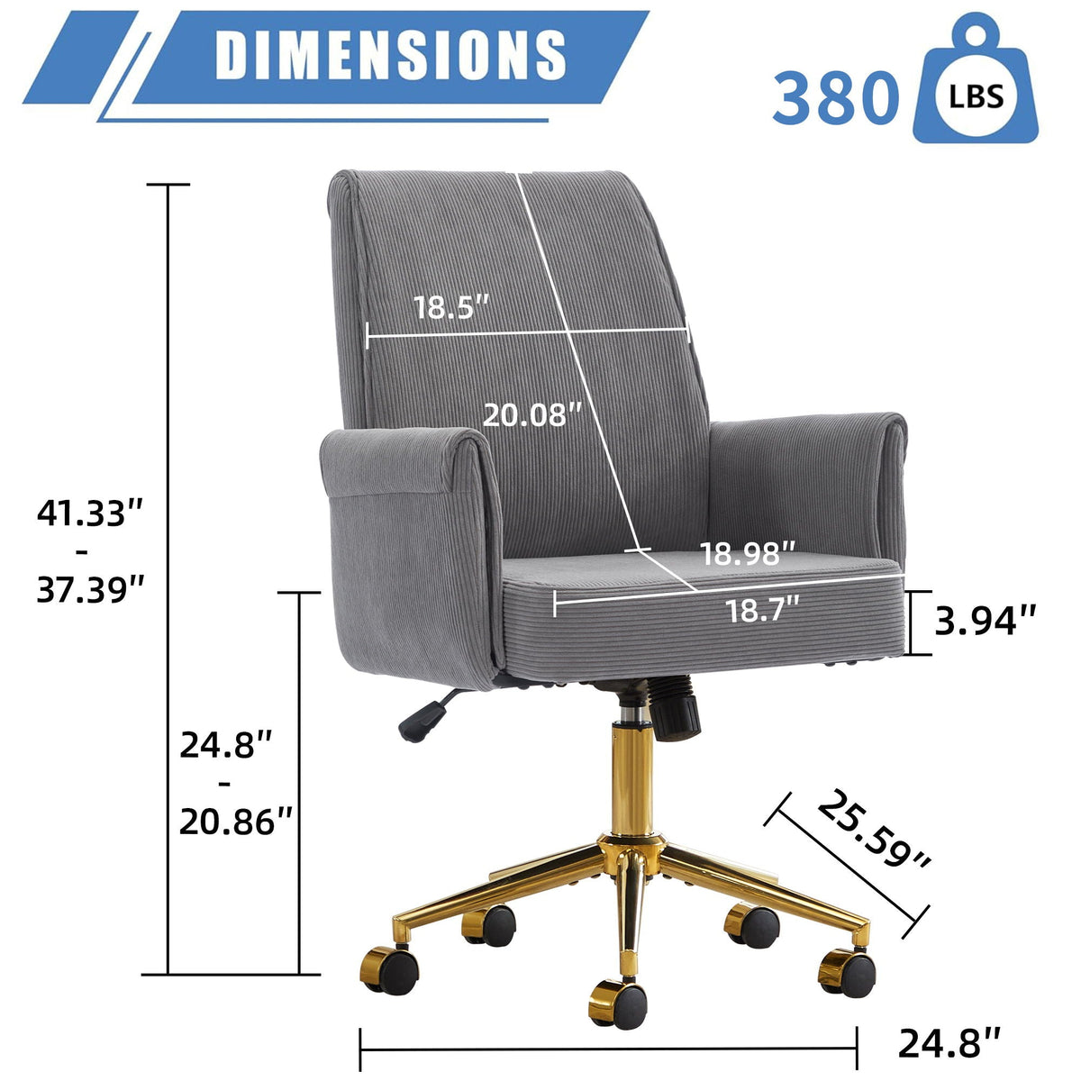 Ergonomic Mid Back Office Chair, photo 9 of 38