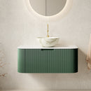 DINA 36" Bathroom Vanity & Sink, Floating Curved Edges by HouseOfZazla