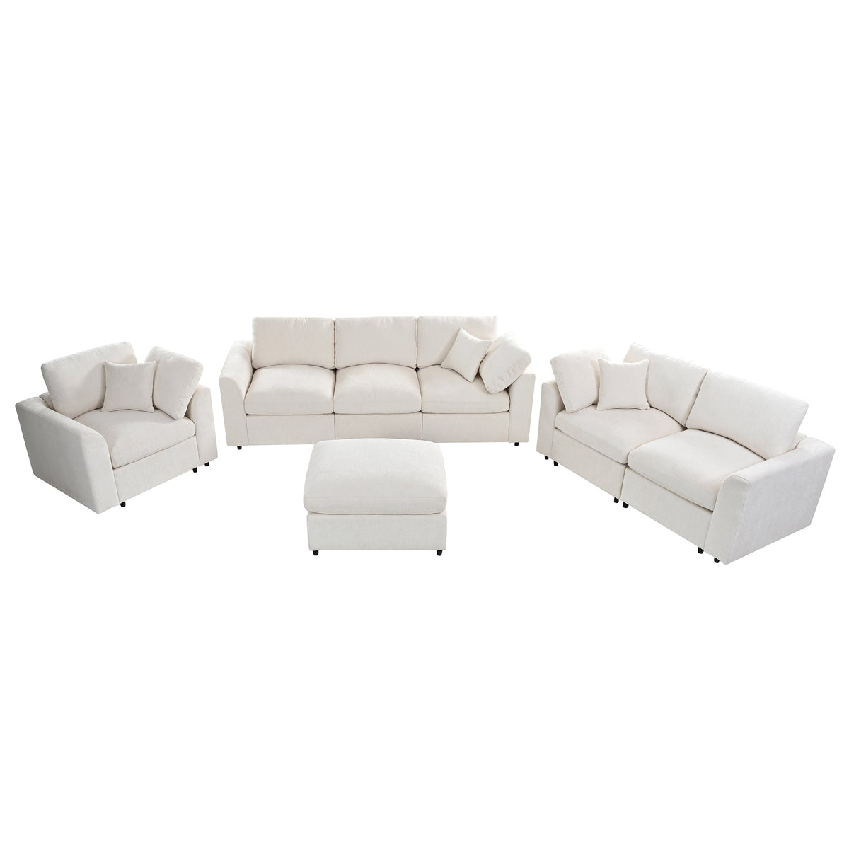 U-Style 4-Piece Modular Sofa Set, photo 6 of 10