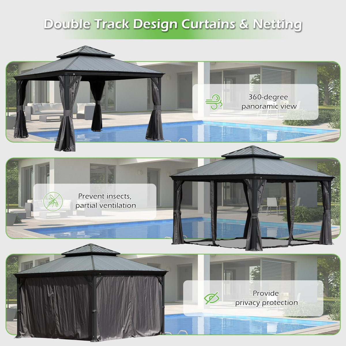 12'x12' Hardtop Gazebo with Resin Roof, photo 10 of 10