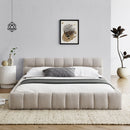 Modern Platform Bed Frame With Thick Fabric by Unique Piece Furniture