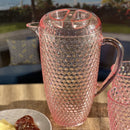 Diamond Cut Unbreakable Plastic Water Pitcher With Lid by HouseOfZazla