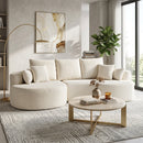 106 in. 2-Piece Fabric Cloud Curved Sectional Chenille Sofa with Chaise by HouseOfZazla