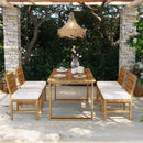 U_STYLE Farmhouse 5-Piece Outdoor Patio Dining Set