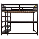 Loft Bed With Storage Shelves And Under Bed Desk by HouseOfZazla