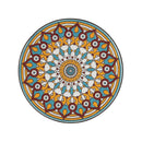 Round Ceramic Outdoor Side Table, Colorful + Black by HouseOfZazla
