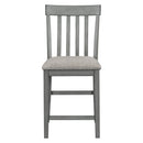 5-piece Counter Height Dining Table Set with Built-in Storage Shelves,Grey(OLD SKU W504S00143)