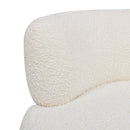 Fuji - 360 Swivel Low Barrel Back Accent Chair - Ivory White by HouseOfZazla