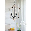 4 Light Chandelier, Hanging Light Fixture With Adjustable Chain For Kitchen, Bulb Not Included - Cream by HouseOfZazla