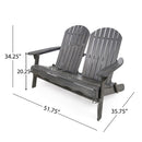 Outdoor Adirondack Rocking Loveseat With Hand Crafted Details by HouseOfZazla