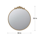 Classic Design Mirror With Baroque Inspired Frame For Bathroom, Entryway Console Lean Against Wall by Unique Piece Furniture