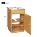Bathroom Vanity With Sink, Freestanding Single Cabinet With Soft Closing Door And Adjustable Shelf - Natural Wood by Unique Piece Furniture
