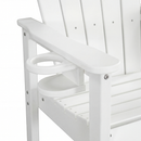HDPE Bar Height Adirondack Patio Chair Outdoor Bar Chair With Cup Holder And Armrests