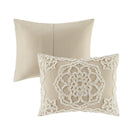 Full/Queen 3 Piece Tufted Cotton Duvet Cover Set