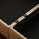 Stylish Sofa With Storage Seat And Cylindrical Backrest