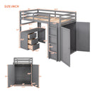 Loft Bed With Drawers, Desk, And Wardrobe by HouseOfZazla
