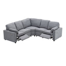 Power Recliner Sectional Sofa Home Theater Reclining Sofa With Two USB Ports, Two Storage Drawers For Living Room by HouseOfZazla