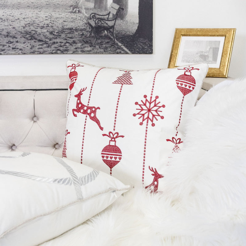 White Christmas Throw Pillow 20x20, photo 2 of 5