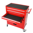 4 DRAWERS MULTIFUNCTIONAL RED TOOL CART WITH WHEELS