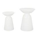 Serenita Outdoor Side Tables With Flared Design (Set of 2)