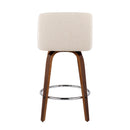 Mid-Century Modern Fixed-Height Counter Stool