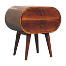 Large Chestnut Circular Bedside by HouseOfZazla