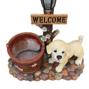 Labrador Puppy Solar Planter Garden Statue by HouseOfZazla