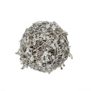 Iced Leaf/Twig Ball Christmas Tree Ornaments - Set of 4