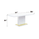 Gaines - High Gloss Dining Table With Pedestal Base by Unique Piece Furniture