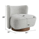Lisa - Accent Chair - Gray Tweed by Unique Piece Furniture