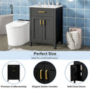 Bathroom Vanity Combo With Ceramic Sink, Luxurious Space-Saving Vanity, 2 Soft Close Doors by HouseOfZazla