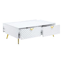 Gaines - High Gloss Coffee Table - White by HouseOfZazla
