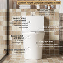 Elegant One Piece Toilet With Tornado Dual Flush, Siphonic S Trap 12", Soft Close Seat, Dual Flush, Ada Height, Glossy - Gloss White by HouseOfZazla