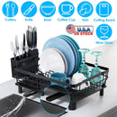 Dish Drying Rack Drain Board Utensil Holder Organizer Drainer Tableware Organizer Kitchen Countertop Storage Shelf