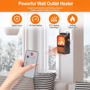 800W Plug-In Space Heater with 360° Rotatable Plug & Remote