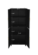 4 Door Cabinet, with 4 Adjustable Inner Shelves, Storage Cabinet