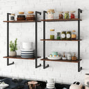 3 Tier and 2 Tier Bathroom Shelves Metal, Wood Hanging Storage Bookshelf by HouseOfZazla