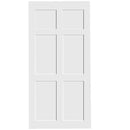 28" x 80" Six Paneled Wood Primed Standard Door Slab, DIY Unfinished Solid Wood Paneled Door, Interior Single Door Slab